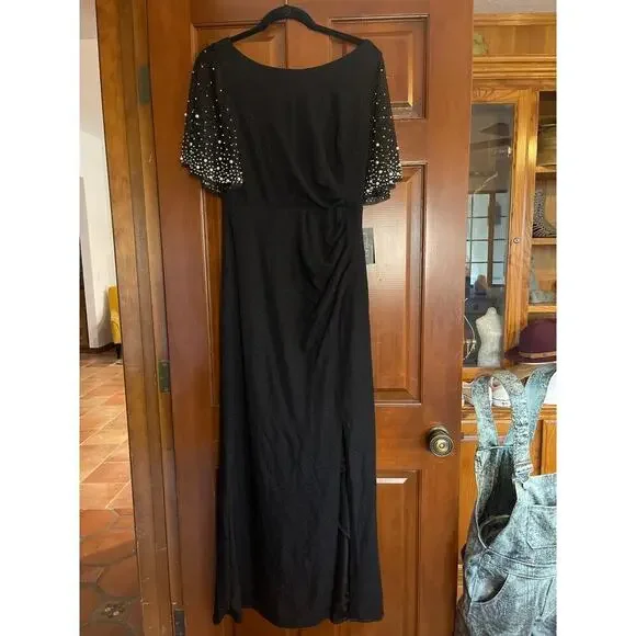 Alex Evenings long pearl sleeve evening gown size 10 - Picture 2 of 9